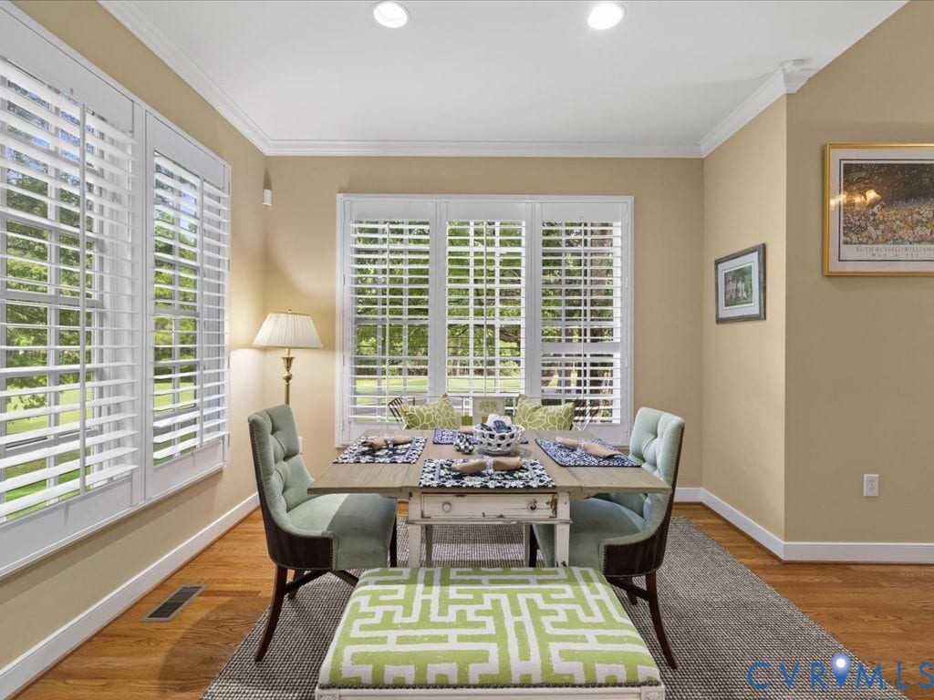 12126 Club Commons Drive, Club Commons, Glen Allen, VA 23059 Hardwood flooring, crisp white plantation shutters, recessed lighting, and crown molding