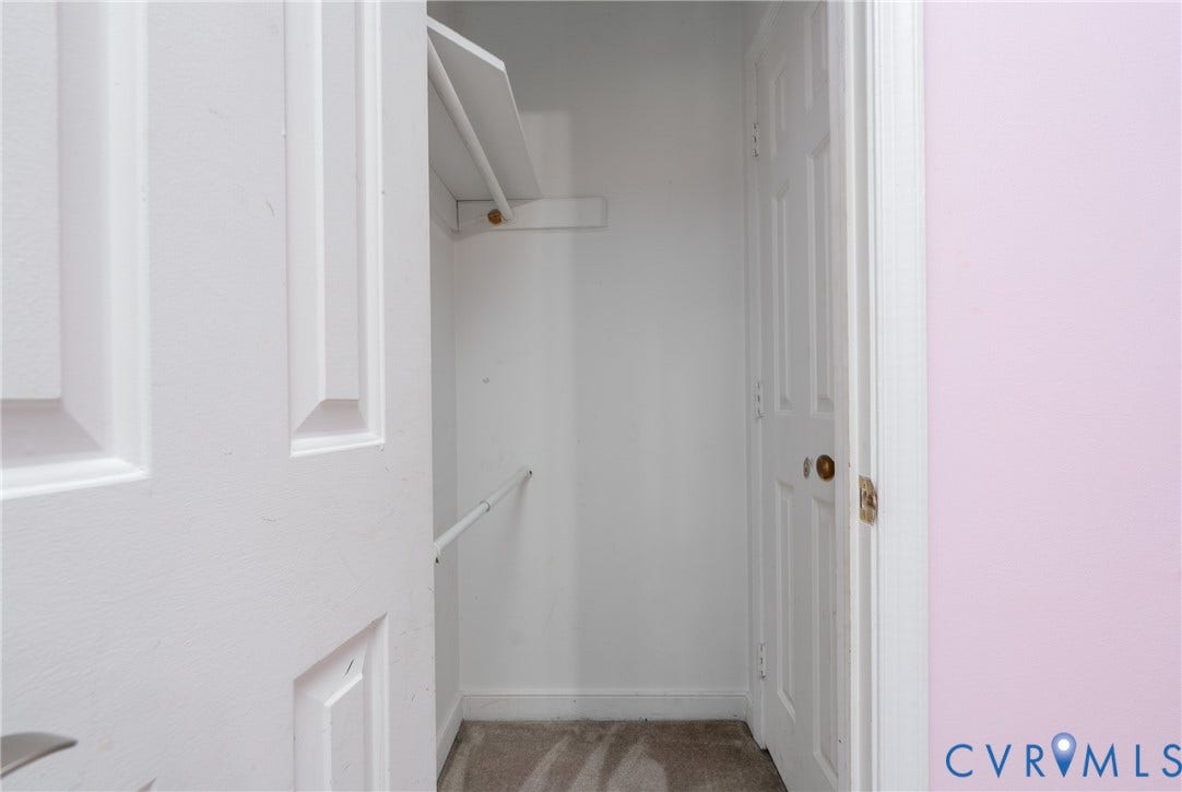 Integrated shelving and hanging rod with attic access
