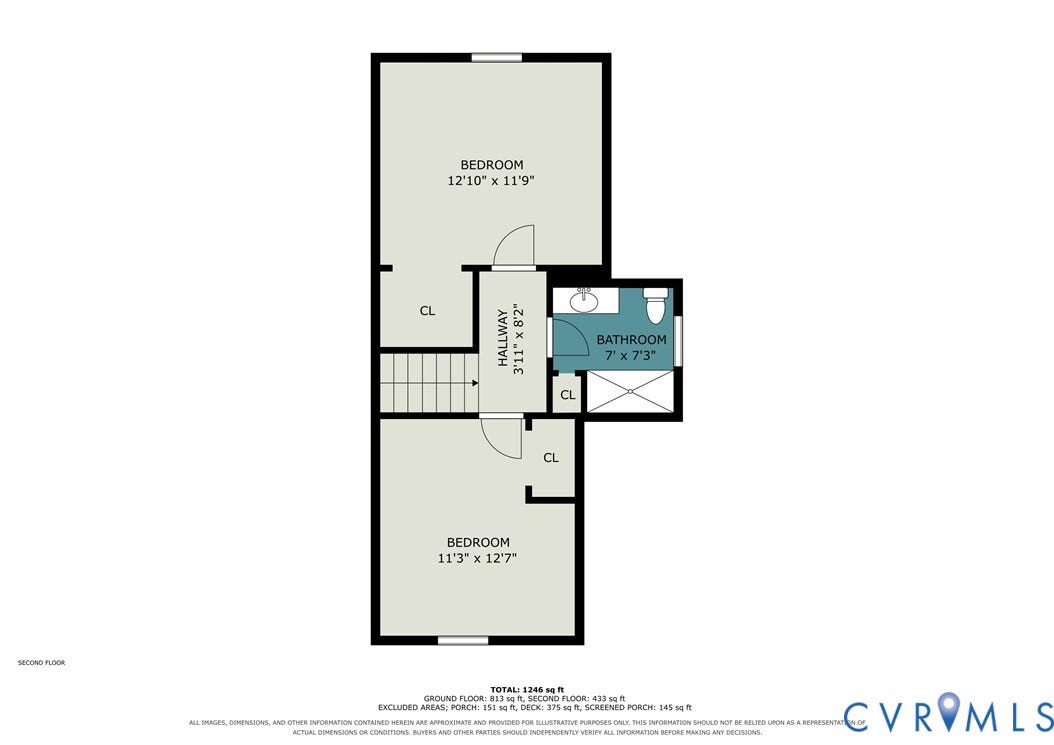 106 Carriage Ct, Locust Grove, VA 22508 Upstairs Level 106 Carriage Ct