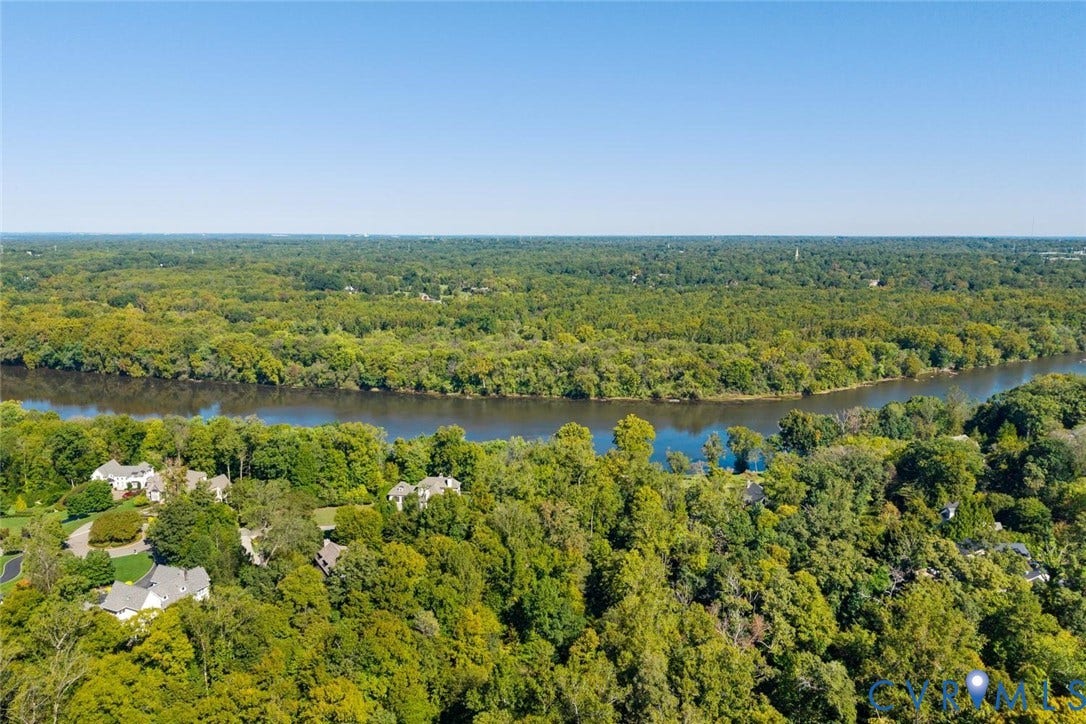 9013 Old Holly Road, Southhampton, Richmond, VA 23235 Expansive treed landscape with a winding river