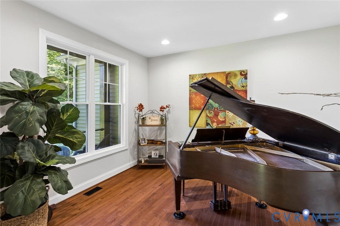 9013 Old Holly Road, Southhampton, Richmond, VA 23235 Hardwood flooring, recessed lighting, white trim, and a large window
