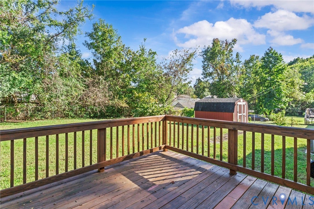 Rear deck perfect for grilling and entertaining