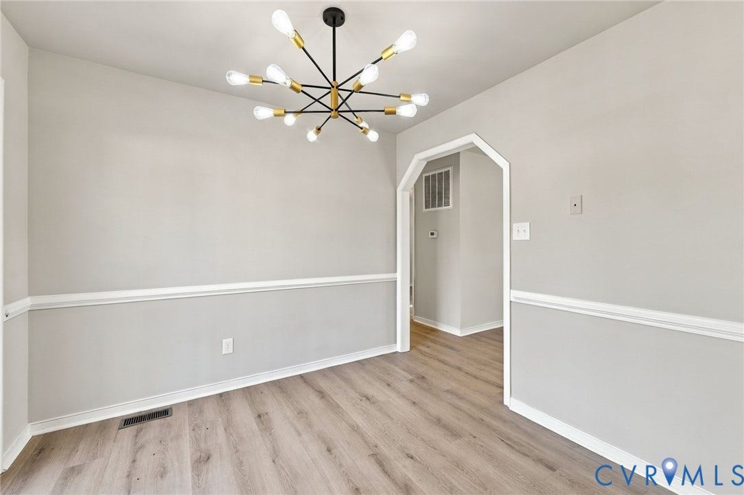 5113 Olympic Lane, North Dinwiddie, VA 23803 Contemporary sputnik chandelier with black and brass accents