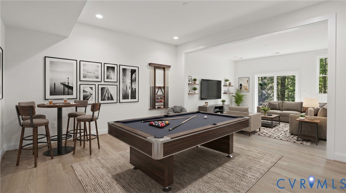 5190 Bemiss Road, Richmond, VA 23234 Virtually Staged Gameroom/Basement