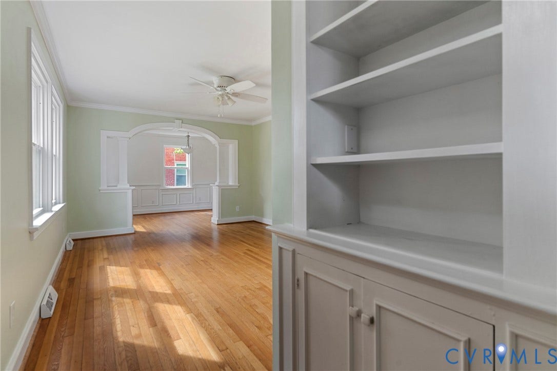 Built in book case with storage