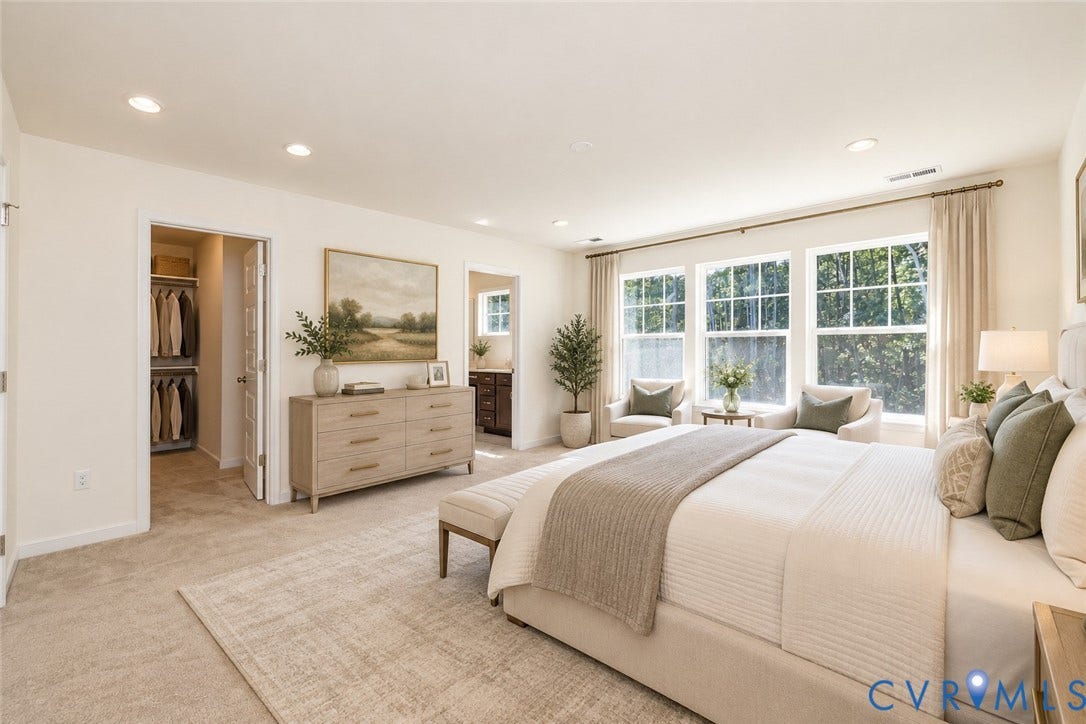 Virtually Staged primary bedroom for inspiration