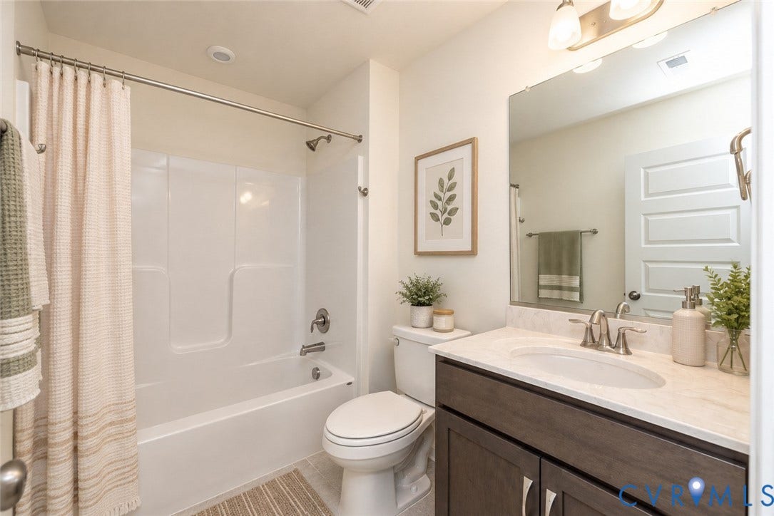 Virtually Staged 3rd floor bath for inspiration
