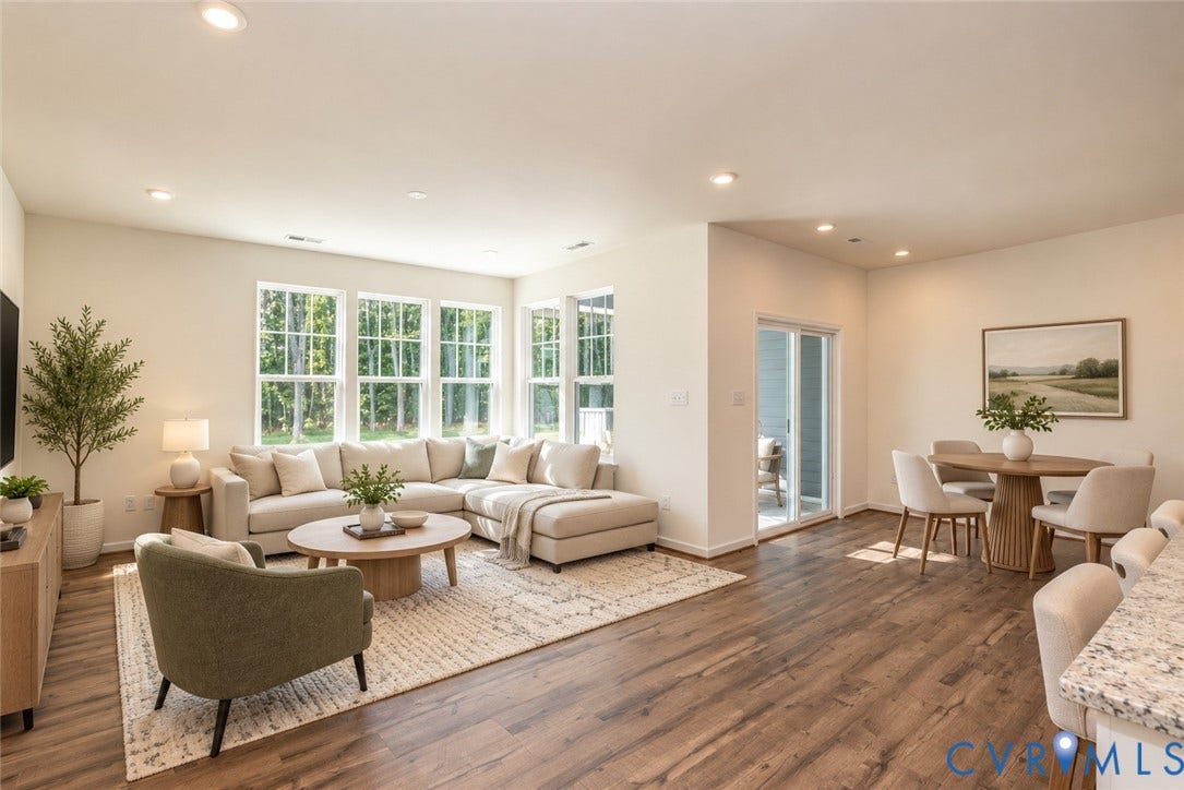 Virtually Staged family room for inspiration