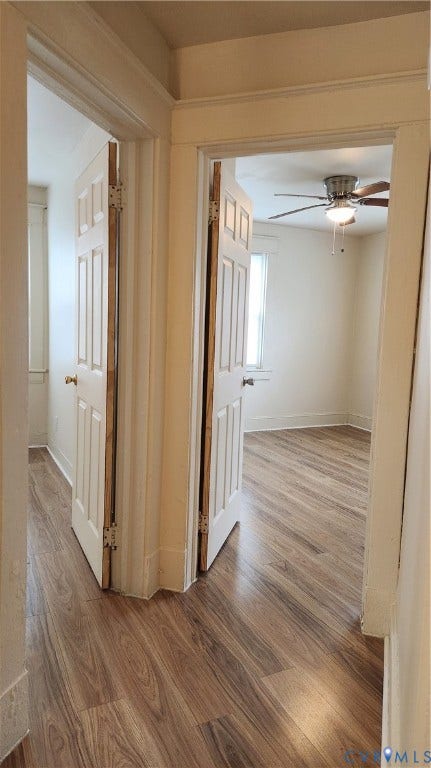 Wood-finish flooring throughout