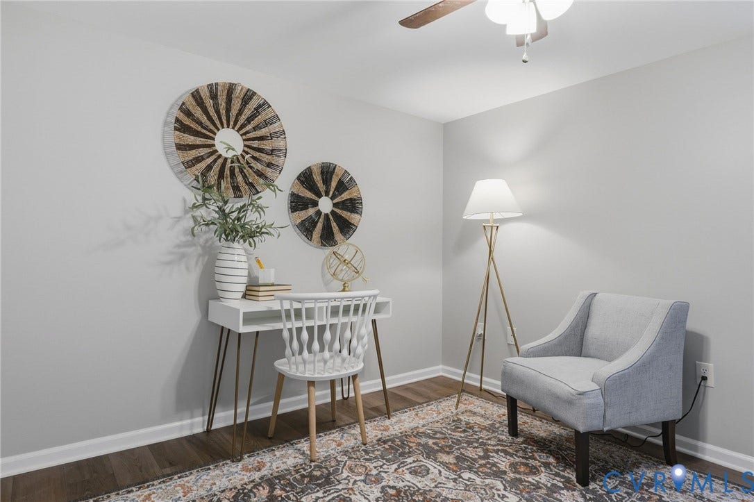 55 Dehaven Drive, Henrico, VA 23238 Wood-finish flooring with light gray wall paint