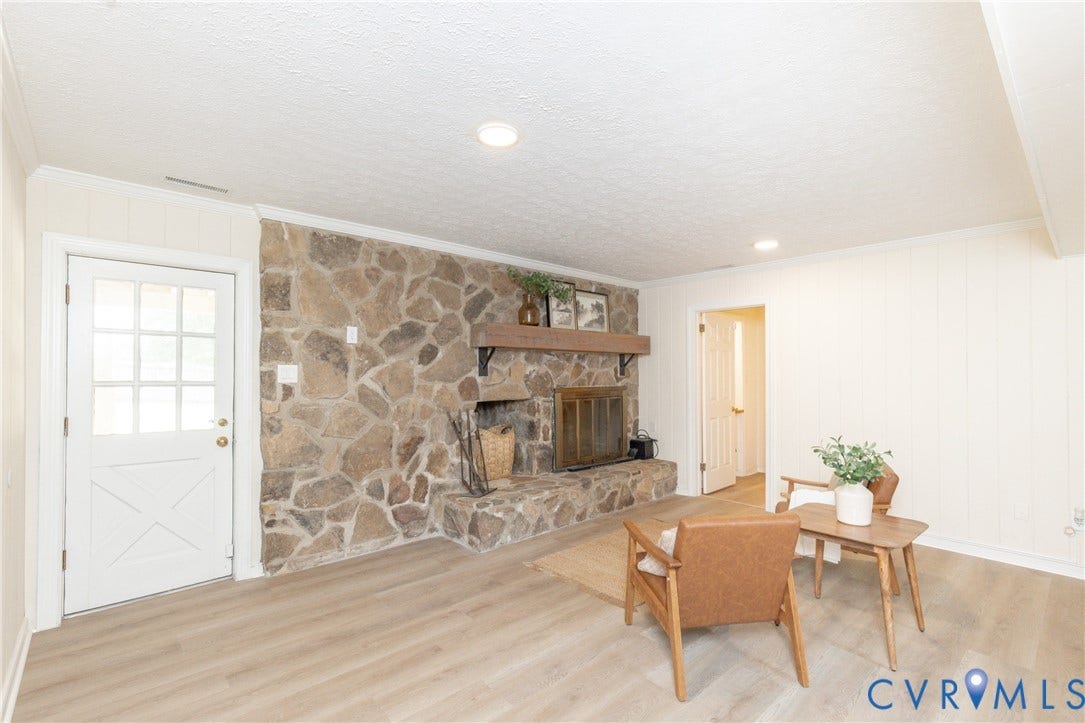 4104 Birchleaf Court, Chester, VA 23831 Stone Fireplace, access to rear yard