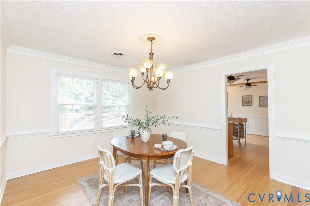 4104 Birchleaf Court, Chester, VA 23831 Bamboo flooring, chair rail molding