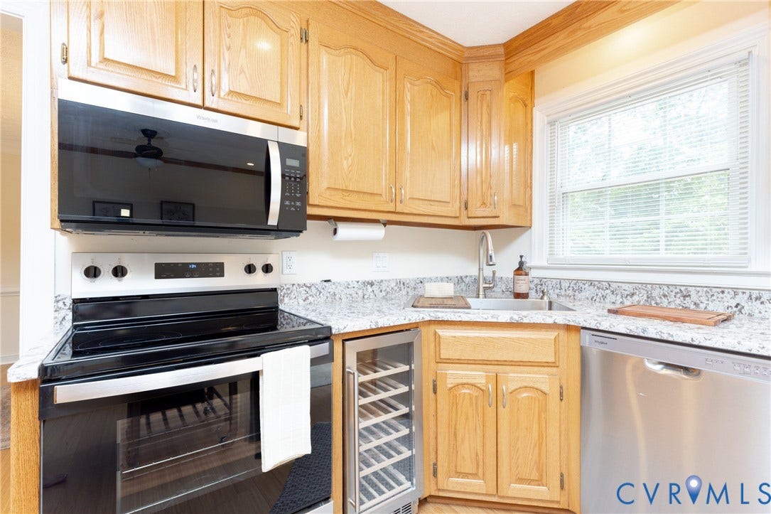 4104 Birchleaf Court, Chester, VA 23831 Wine fridge, built in microwave, flat top cooking