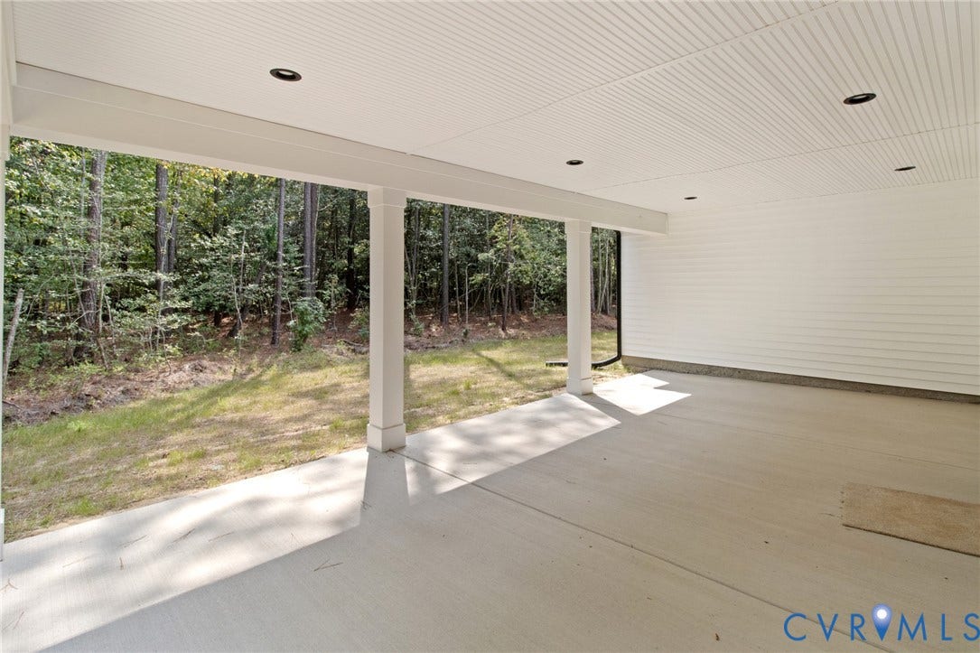 34356 Chinquapin Road, Waverly, VA 23890 Covered patio featuring a concrete slab and recessed lighting
