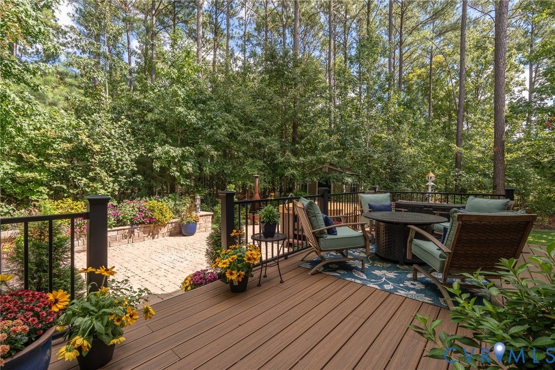 15412 Greenley Place, Hartridge At Harper's Mill, Chesterfield, VA 23832 Updated in 2021, the Trex decking and railings provide a durable, attractive extension of the home.