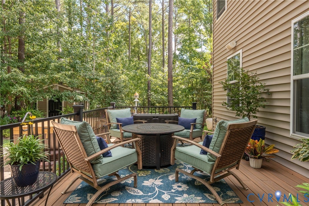 15412 Greenley Place, Hartridge At Harper's Mill, Chesterfield, VA 23832 Dedicated natural gas line extends to this fire pit as well as the gas grill.