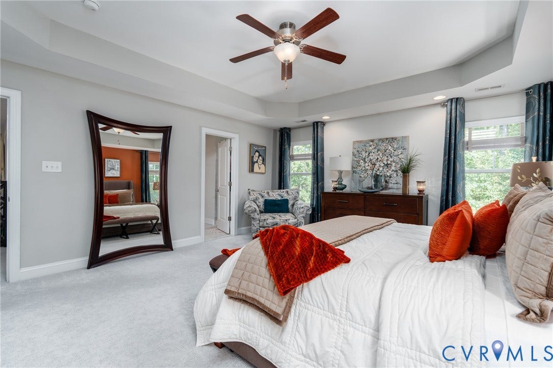 15412 Greenley Place, Hartridge At Harper's Mill, Chesterfield, VA 23832 The primary bedroom offers a comfortable sanctuary with thoughtfully designed spaces for rest and relaxation.