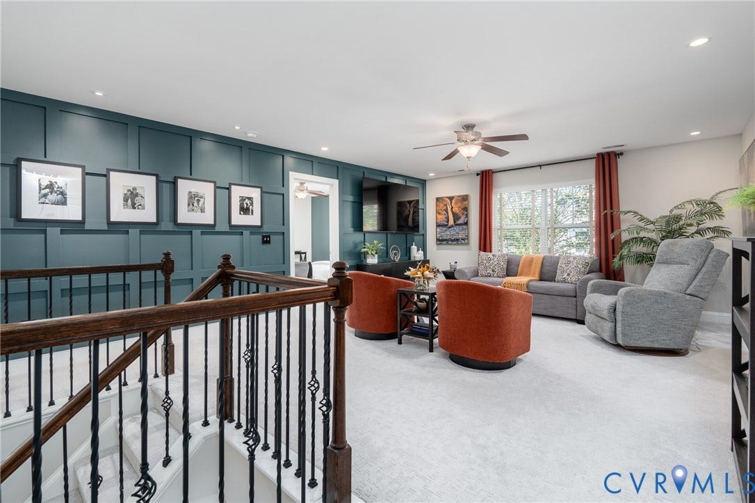 15412 Greenley Place, Hartridge At Harper's Mill, Chesterfield, VA 23832 This versatile upstairs retreat offers wonderful possibilities for movie nights, recreation, or quiet afternoons.