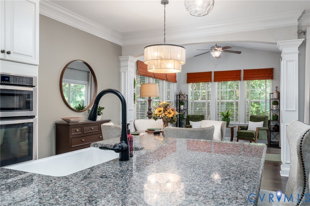15412 Greenley Place, Hartridge At Harper's Mill, Chesterfield, VA 23832 From the generous island to the gas cooking appliances, this kitchen offers the features serious home cooks appreciate.