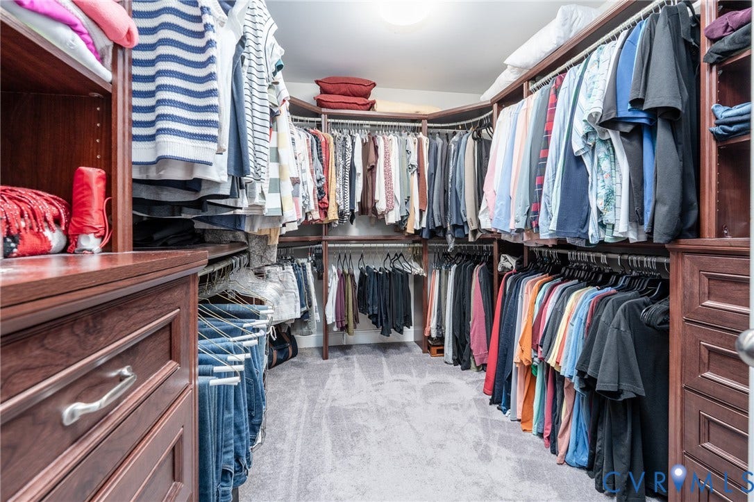 15412 Greenley Place, Hartridge At Harper's Mill, Chesterfield, VA 23832 Custom closet built-ins provide beautifully organized storage within the primary suite.
