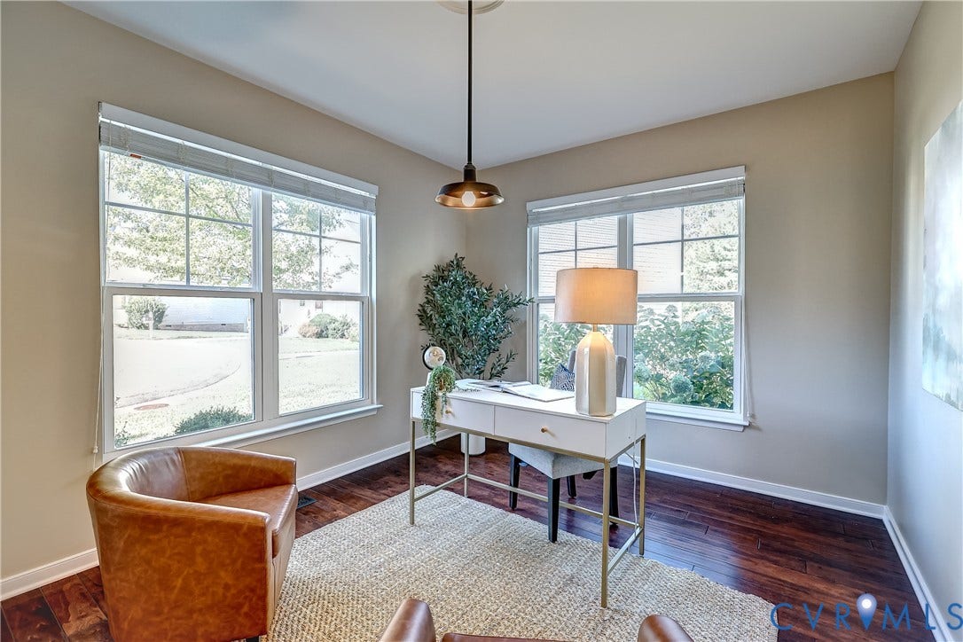 14800 Diamond Creek Terrace, Midlothian, VA 23113 No need to cannibalize a bedroom for an office. How could you ever get frustrated while working from home in a room like this?!