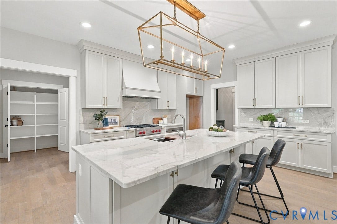 14010 Summercliff Trail, Chesterfield, VA 23832 The Kitchen Pantry (look close) has Wood Shelves & Double Doors