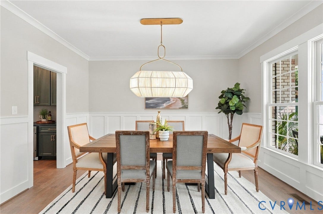 14010 Summercliff Trail, Chesterfield, VA 23832 The Formal Dining Room Features a Fabulous Light Fixture from the Visual Comfort Catalog