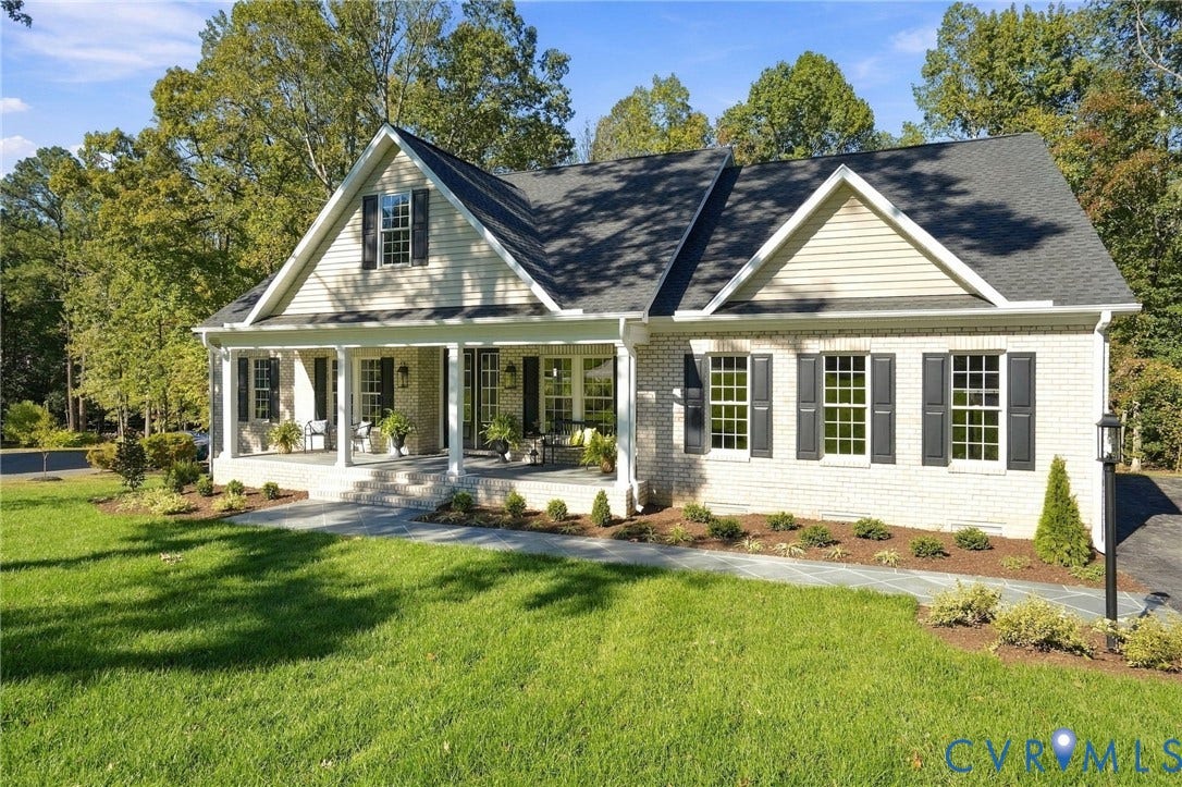 14010 Summercliff Trail, Chesterfield, VA 23832 The Custom Built Home Features 3-Sided Brick, Architectural Columns & Custom Designed Slate Look Porch & Sidewalk and Professional Landscaping