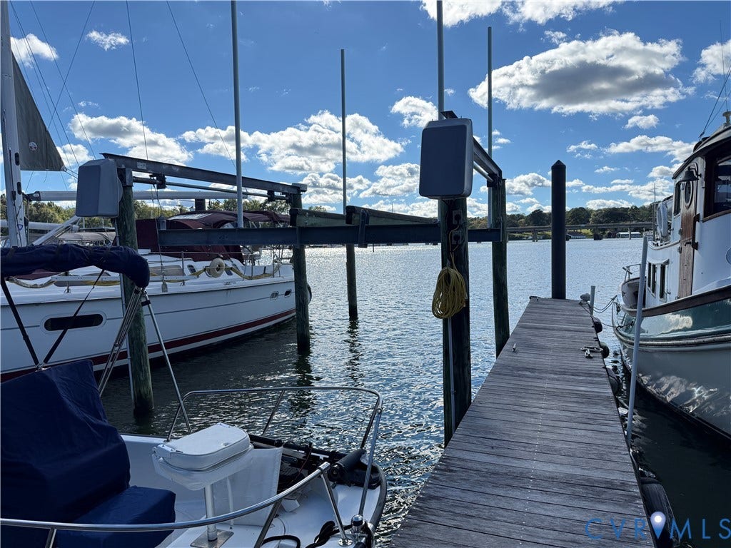 #30 Molly's Way, Urbanna, VA 23175 Private dock with a boat lift, offering direct water access