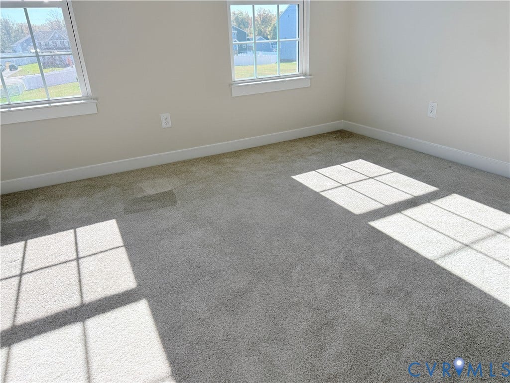 14225 Botsford Avenue, Wellspring, Chester, VA 23831 Neutral-toned carpeting, two double-hung windows with mullions, and crisp wall finishes