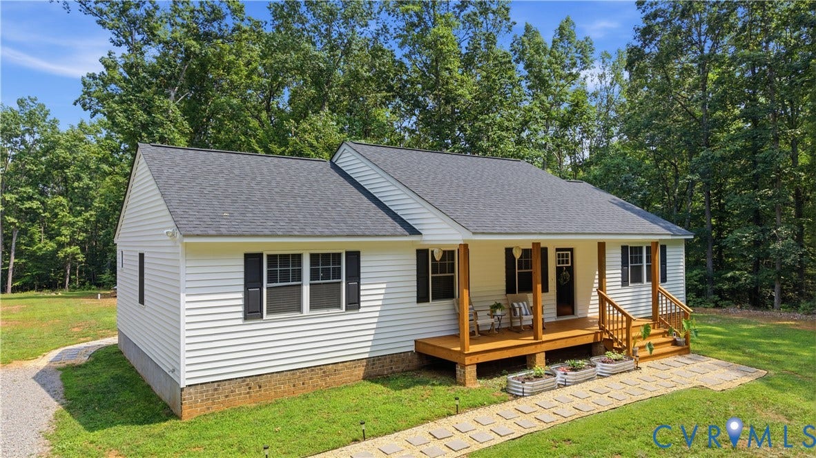 4939 Shannon Hill Road, Kents Store, VA 23084 Built in 2022, the single story home sits on over 3 private acres!