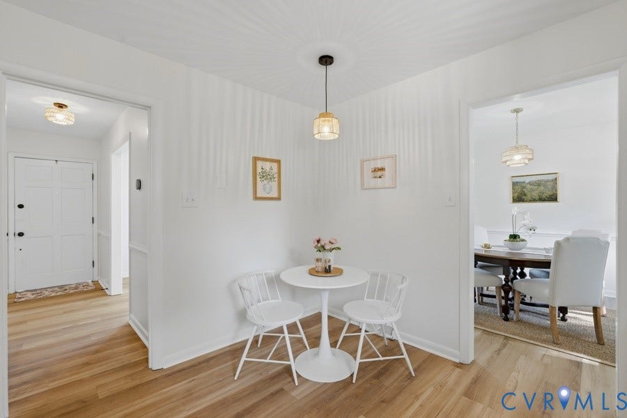 20306 Sheffield Place, Laurel Branch Farms, South Chesterfield, VA 23803 Wood-finish flooring throughout, white paneled entry door, and recessed lighting