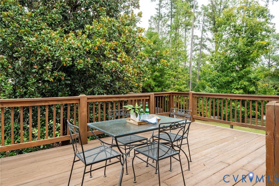 207 Tarrytown Drive, Sleepy Hollow, Henrico, VA 23229 Directly off of the rec room, this is one of two large outdoor entertaining areas, capturing the sweeping lawn and privacy.