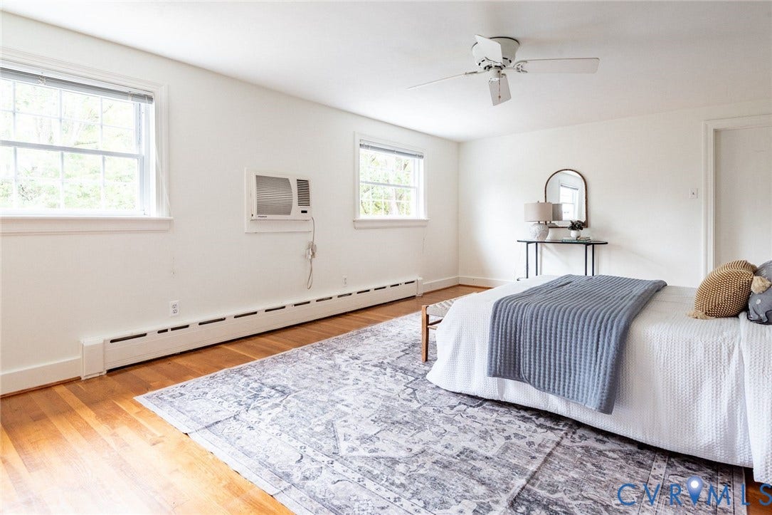 207 Tarrytown Drive, Sleepy Hollow, Henrico, VA 23229 Fourth of five bedrooms with hardwood floors and walk-in attic for expansion opportunities or significant storage.