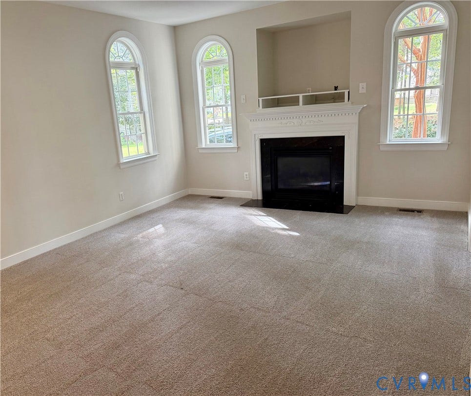 10721 Sheppards Way Drive, Sheppards Way, Glen Allen, VA 23060 Arched windows, built-in fireplace, mantel, and neutral carpeting