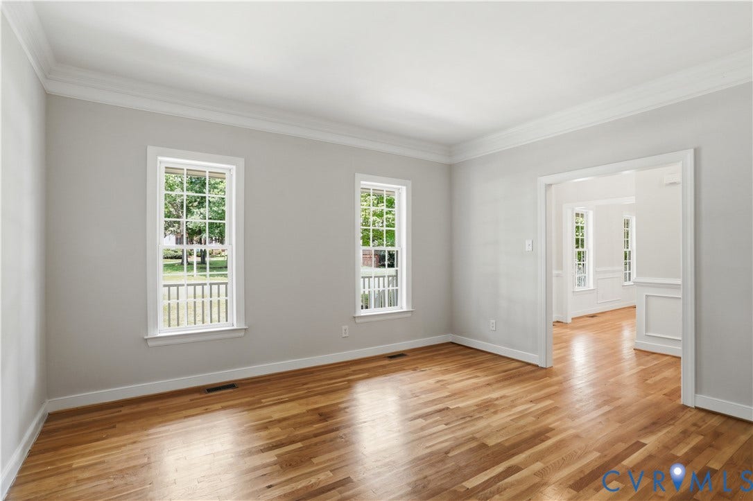 10721 Sheppards Way Drive, Sheppards Way, Glen Allen, VA 23060 Hardwood flooring, crown molding, double windows, and a wide doorway