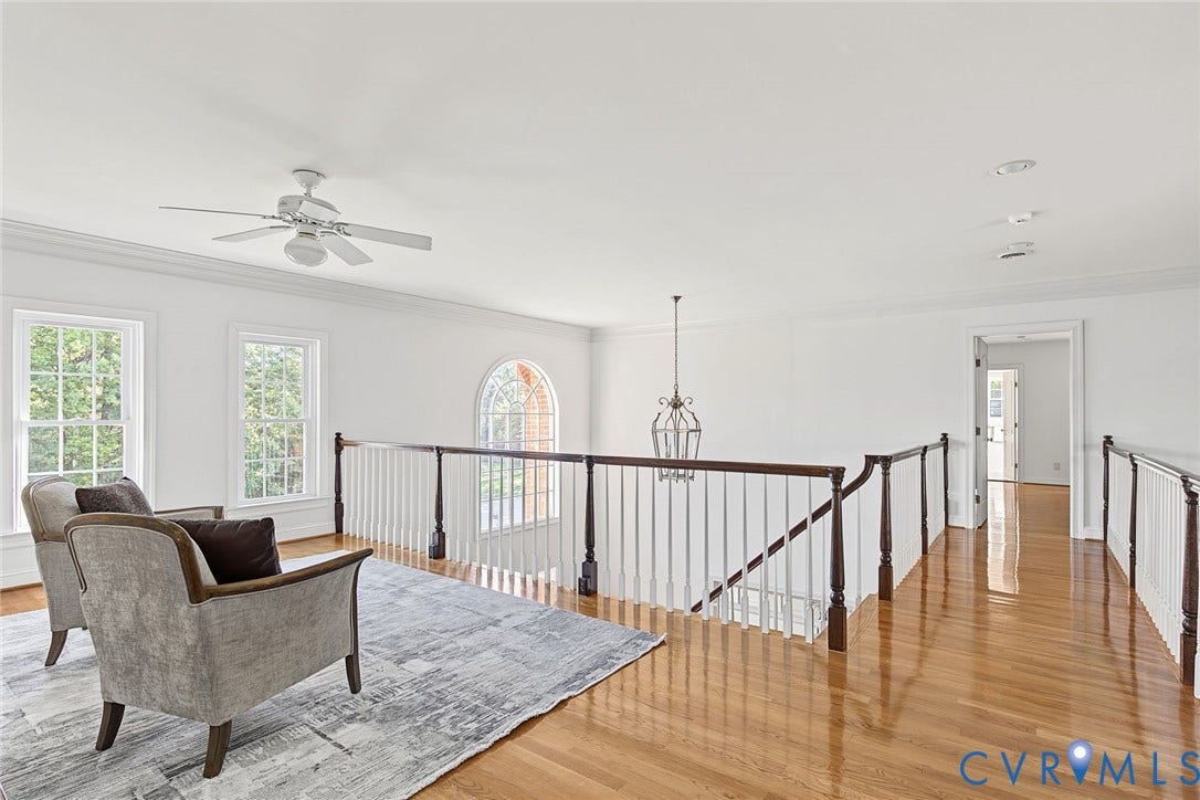 2825 Oak Point Lane, Barrington, Henrico, VA 23233 The 2nd floor landing has served as a home office, homework station or reading library.