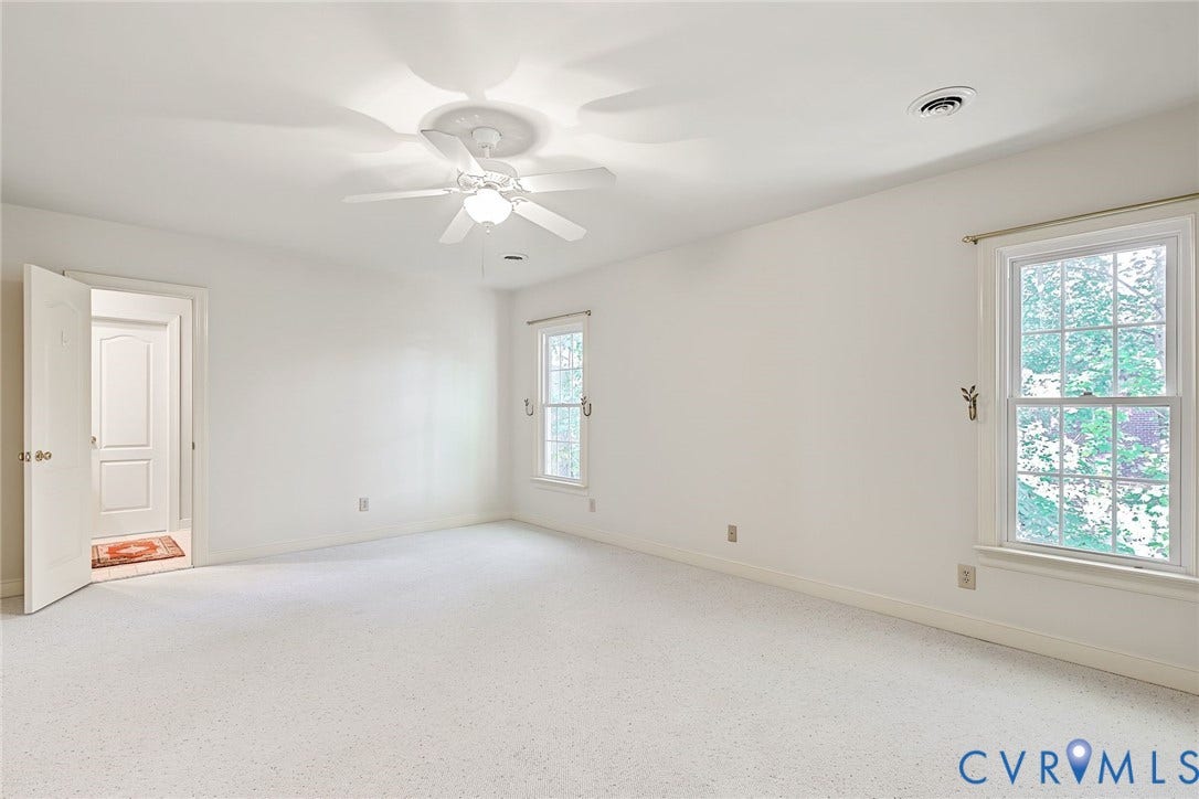 2825 Oak Point Lane, Barrington, Henrico, VA 23233 Bedroom 2/Second floor primary suite with walk in closet and en suite bathroom.