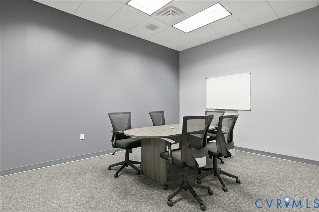 2575 Homeview Drive, Henrico, VA 23294 Recessed lighting, textured gray walls, suspended ceiling, wall-mounted whiteboard, and commercial-grade carpet