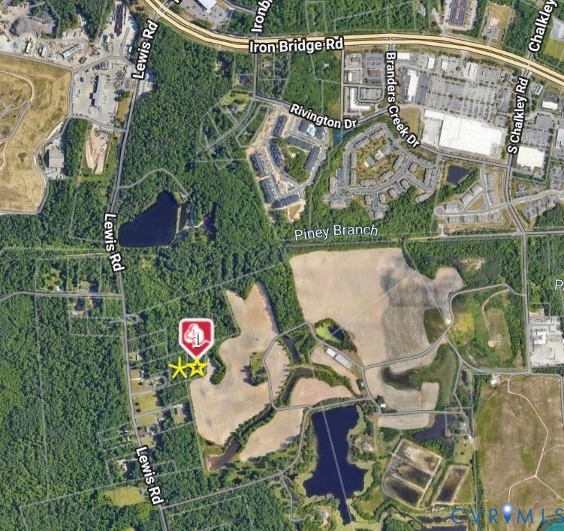 Aerial Map. Displaying the property's location and surrounding geographical features