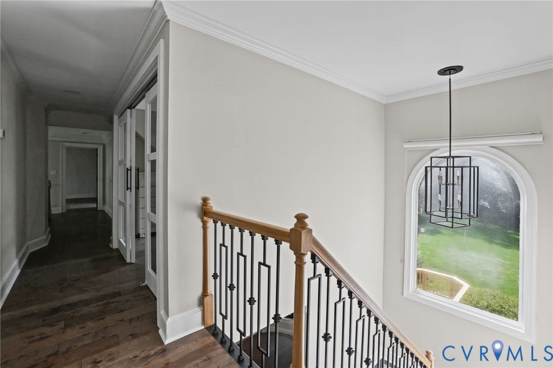 Rear staircase and hallway