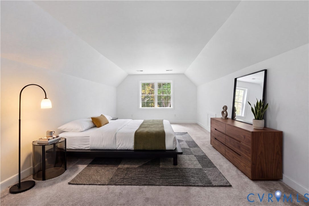 3437 Riverton Court, Robious Road Corridor, Midlothian, VA 23113 Vaulted ceiling featuring neutral wall-to-wall carpeting and a centered multi-pane window