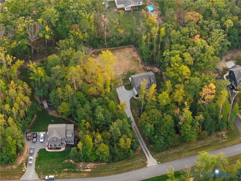 2953 Preston Park Court, Western Goochland County, Goochland, VA 23153 Private wooded lot with a gravel driveway and partial clearing