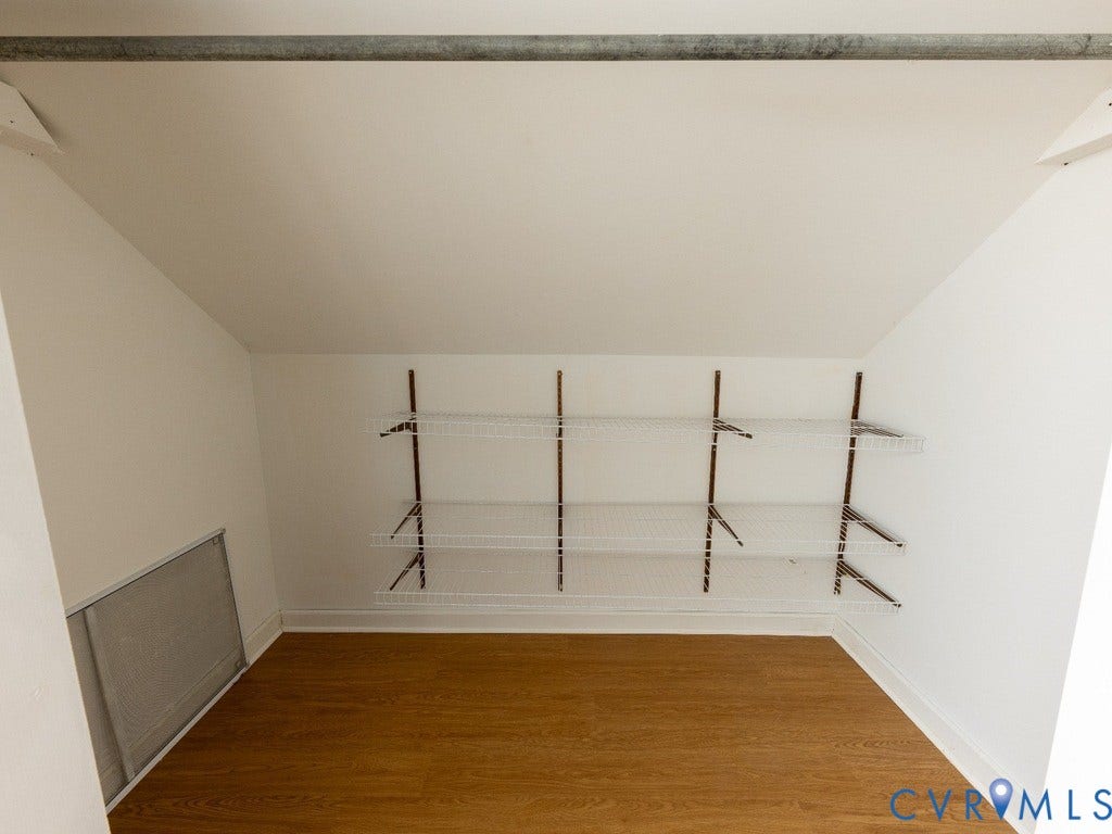 2201 Richmond Street, Hopewell, VA 23860 Angled ceiling storage area featuring wire shelving