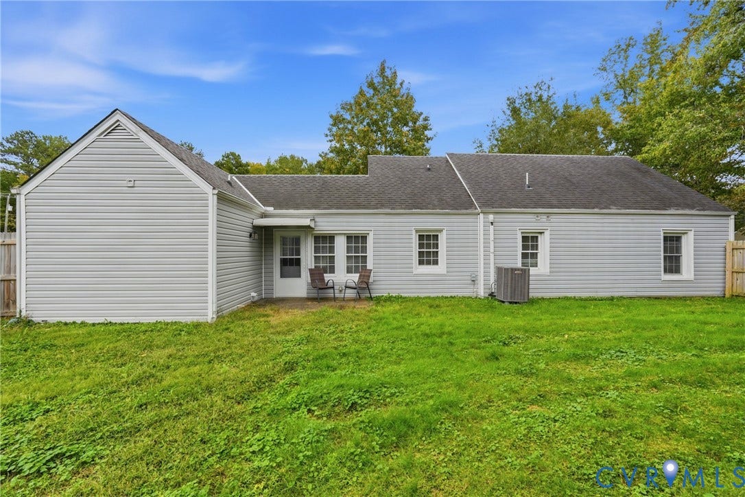 6624 Miller Road, Henrico, VA 23231 Charming single-story residence featuring vinyl horizontal siding, and a spacious manicured lawn