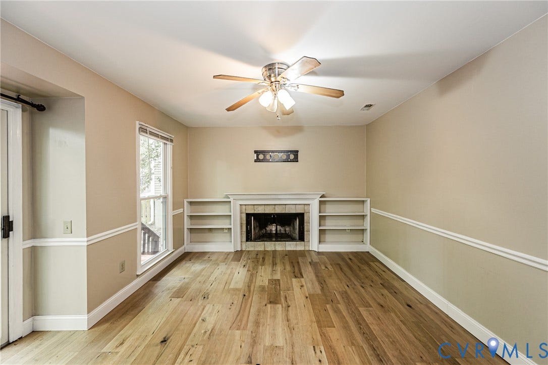 Hardwood-style flooring throughout