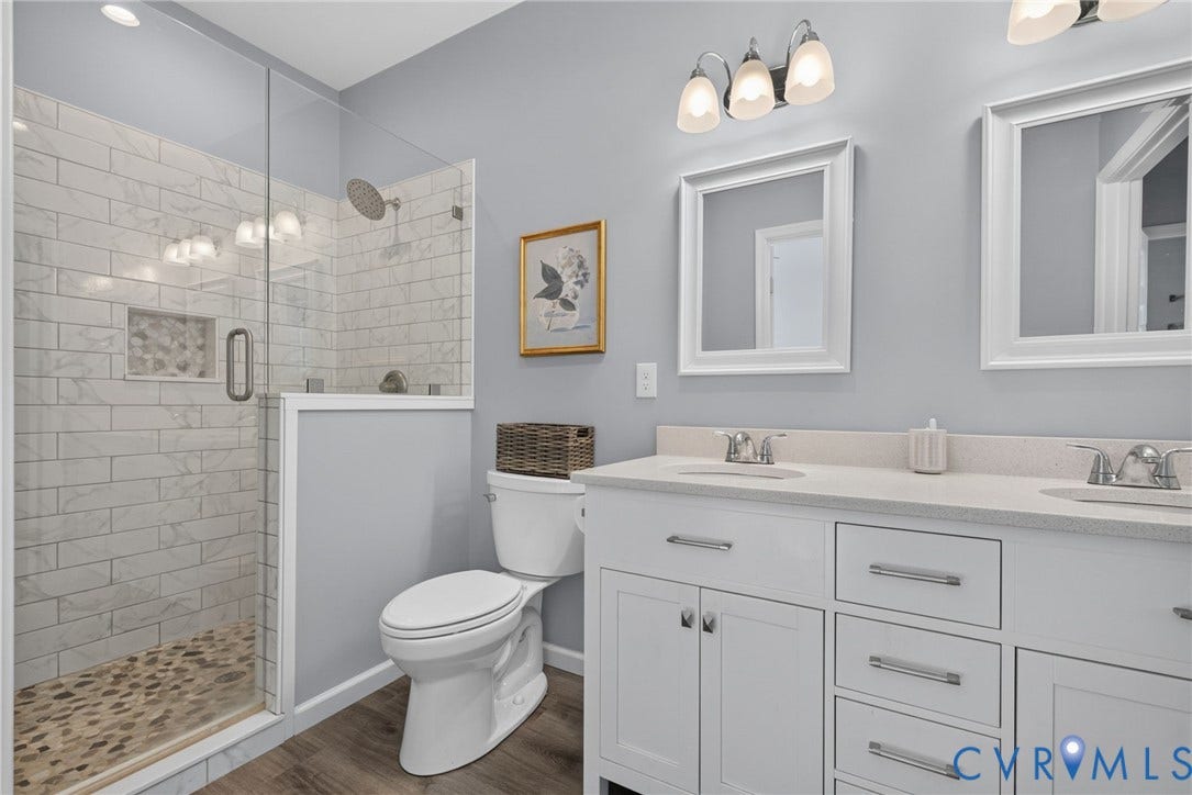 6852 Watch Harbour Circle, Hayes, VA 23072 Dual vanity with integrated sinks and quartz countertops