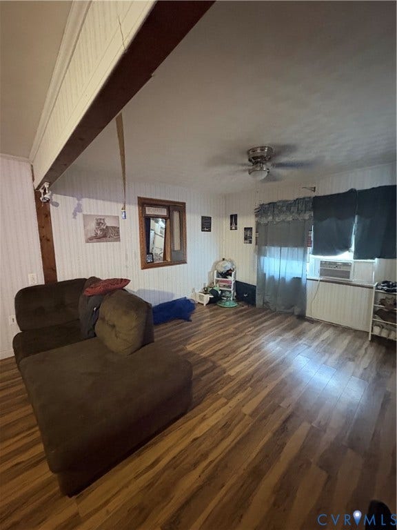 Wood-finish flooring throughout