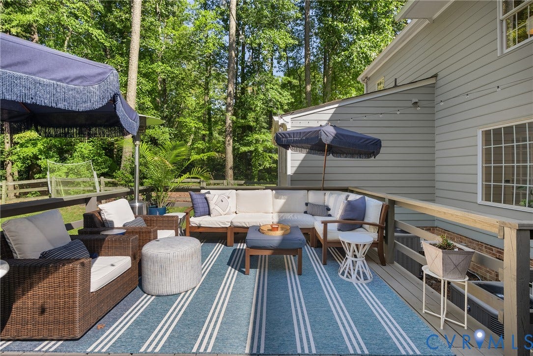 200 Ruggles Place, Tuckahoe, Henrico, VA 23229 Expanded deck seating area