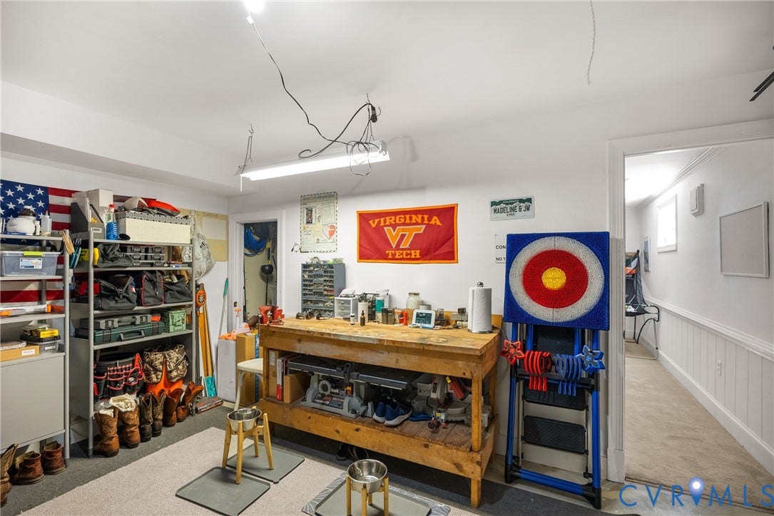 200 Ruggles Place, Tuckahoe, Henrico, VA 23229 Workshop with direct access from finished basement.